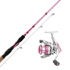 Okuma Pink Pearl V2 Haspelcombo 7,1" 5-20g, Inkl Flätlina