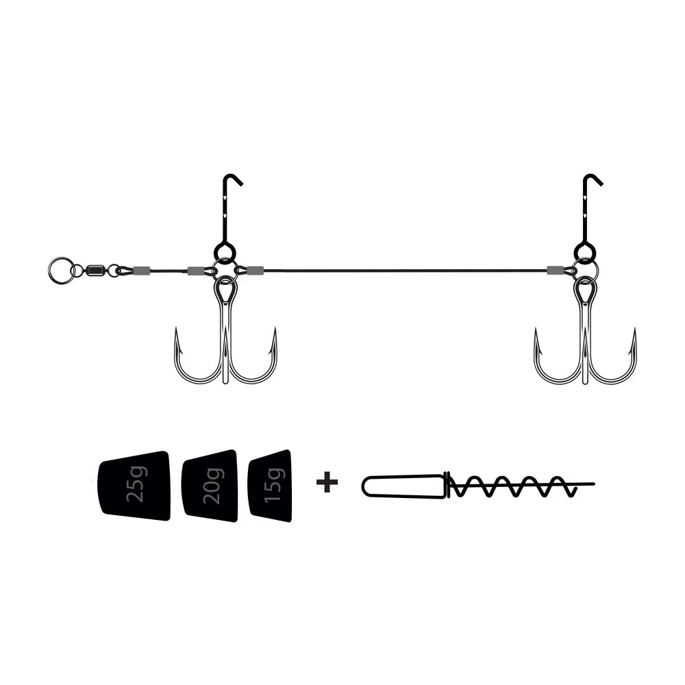 VMC Pike Rig Stinger Med Shallowskruv + 3 Vikter 3 VMC Pike Rig Stinger Med Shallowskruv + 3 Vikter