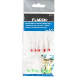 Fladen Vit Fjäderhäckla Med Självlysande Kulor