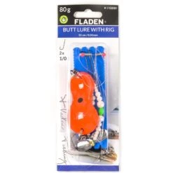 Fladen Butt Lure Rig Plattfisktackel 80g, Fluo Red