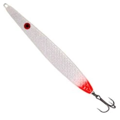 Grizzly S-Blink 21g Med Fast Krok -Fiske Utrustning F.16 Hvid m Rod rov UV.jpg1