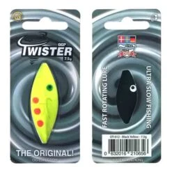 OGP Lures Twister -Fiske Utrustning Twister75 OT 012 Black Yellow