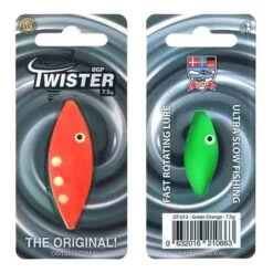 OGP Lures Twister -Fiske Utrustning Twister75 OT 013 Green Orange