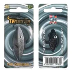 OGP Lures Twister -Fiske Utrustning Twister75 OT 030 Black Glow Pellet