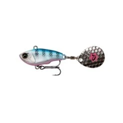 Savage Gear Fat Tail Spin Vibrationsbete -Fiske Utrustning blue silver pink