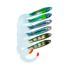 Svartzonker McRubber Tail 11 Cm 6-pack -Fiske Utrustning svartzonker mcrubber tail 11 cm flash